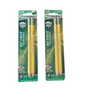 Ticonderoga My First Pencils #2 HB Woodcase Pre-Sharpened‎ 2-Pack Lot of 2 33306